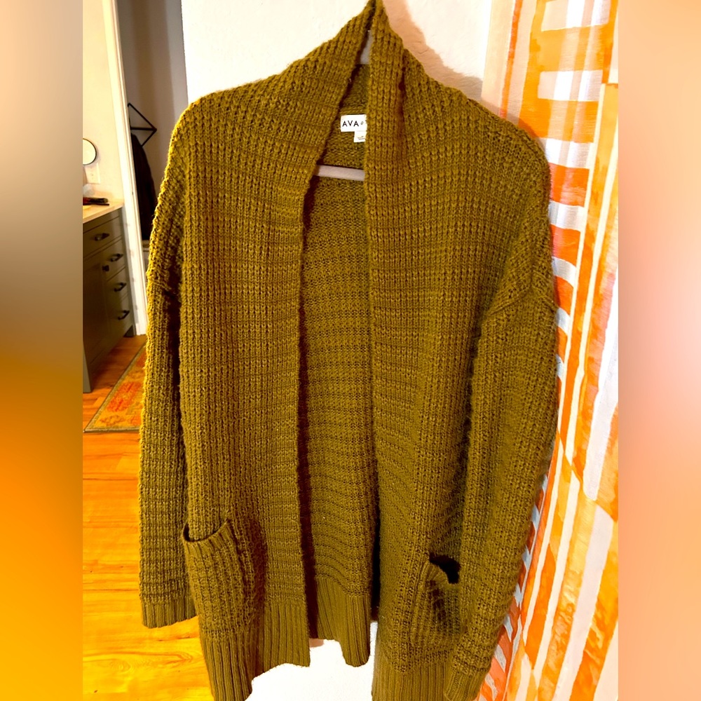 Cozy green cardigan